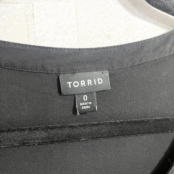 Torrid Black Tab Sleeve Shirt Dress Women's Plus Size 0X - Picture 6 of 8